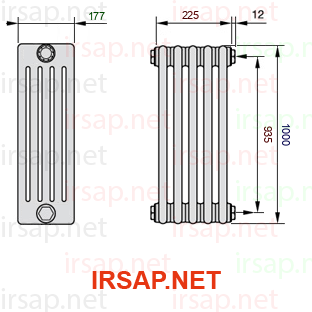 Радиатор IRSAP Tesi 51000/5 T02 CL 01
